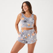 Glow In The Dark Fuzzy Halloween Lounge Set