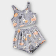 Glow In The Dark Fuzzy Halloween Lounge Set